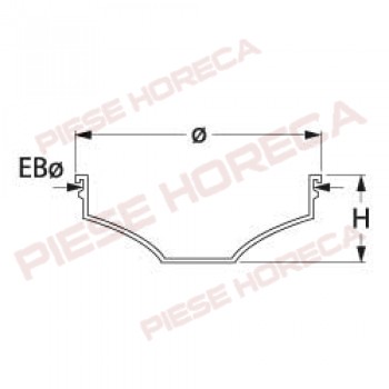 Sita portafiltru nepresurizata diametrul exterior ø68mm montare pe ø59 5mm inaltime de 22mm capacitate 7gr pentru expresor La Cimbali
